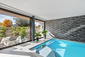Indoor pool, a heated pool