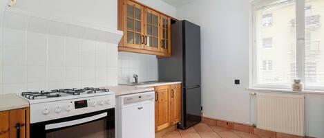 Fridge, oven, stovetop, dishwasher