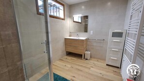 Shower, hair dryer