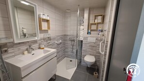 Een douche, een haardroger
