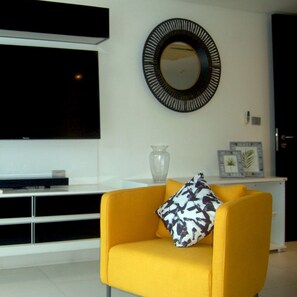 Condo, 1 Bedroom, Accessible, Smoking | Living room - Twin Sands Private Apartment, Phuket (Patong)