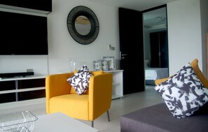 Condo, 1 Bedroom, Accessible, Smoking | Living room - Twin Sands Private Apartment, Phuket (Patong)