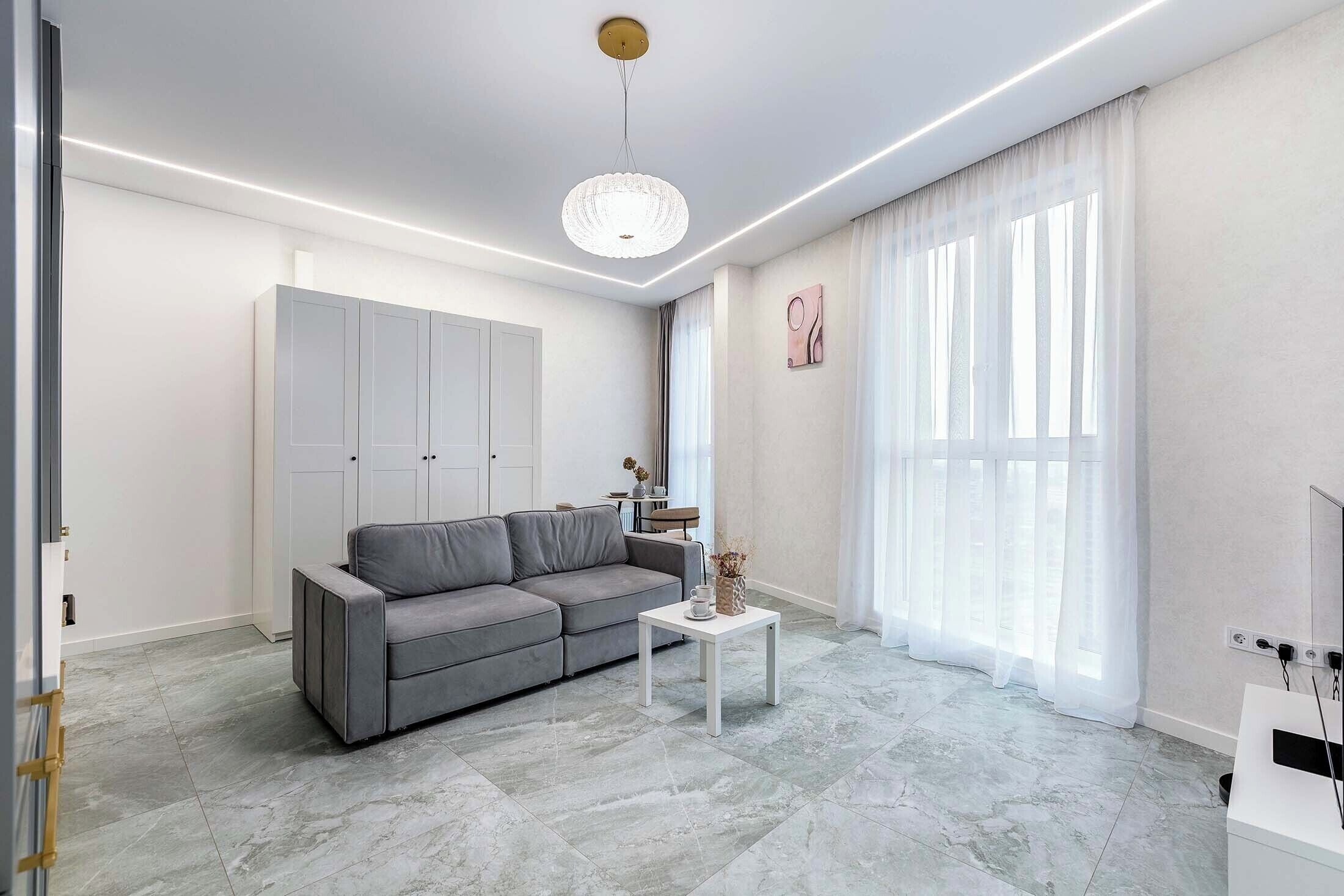 Comfort-Apartment | Wohnbereich | 40-Zoll-LCD-Fernseher mit Digitalempfang