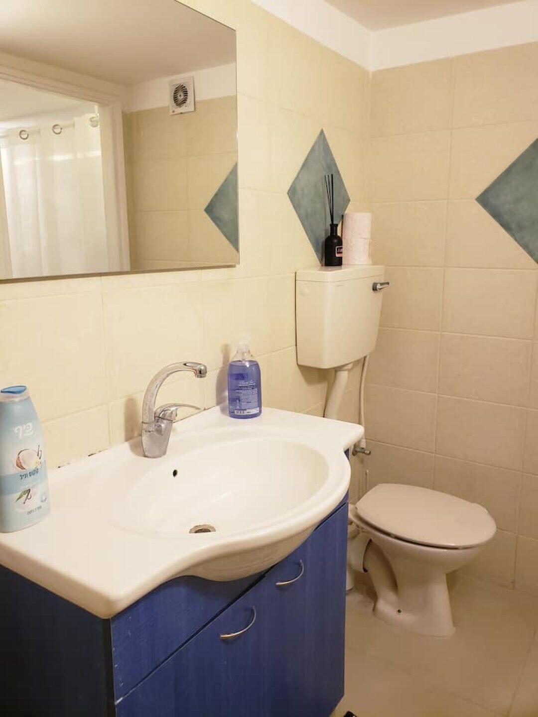 Dusche, Handtücher, Seife, Toilettenpapier