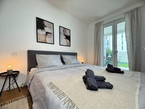 1 غرفة نوم ومكتب ومكواة/لوح كي وواي فاي