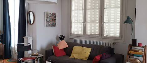 TV, lettore DVD, libri