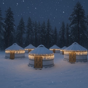 Luxury 1 Queen Bed Yurt | Free WiFi, wheelchair access