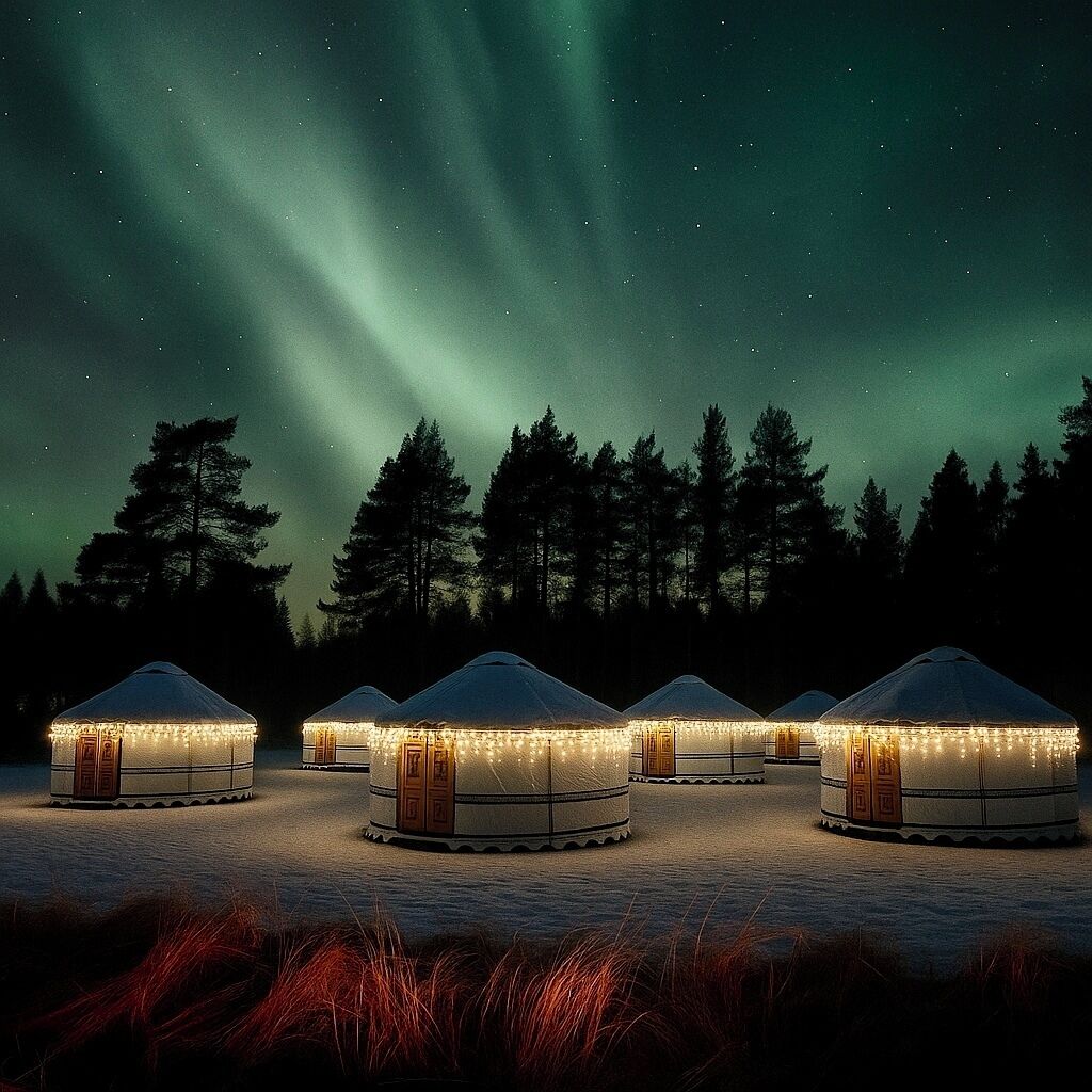 Luxury 1 Queen Bed Yurt | Gratis wifi, rolstoeltoegankelijk