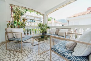 Superior Apartment, Pool View | Terrace/patio - Captain's Villa (Budva)
