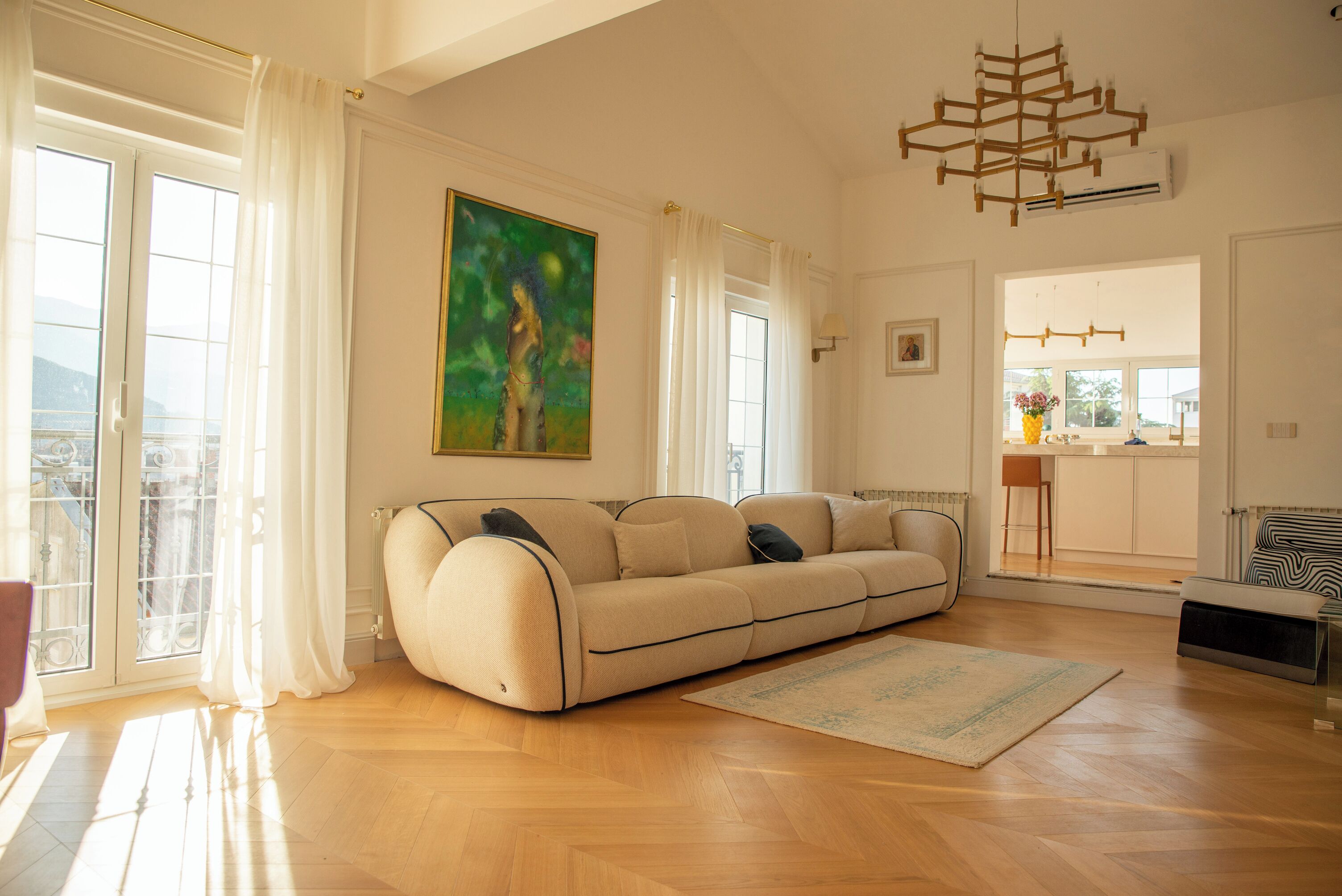 Luxury Penthouse | Living area | 45-inch LCD TV with cable channels