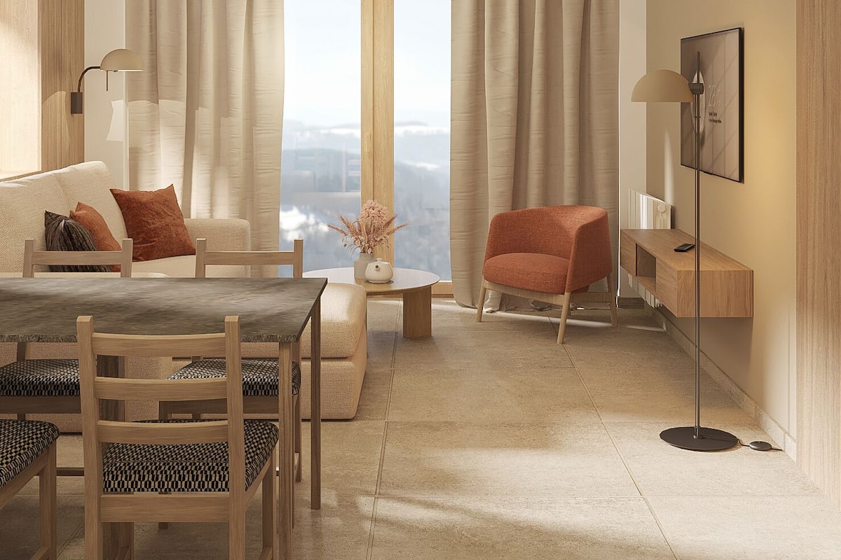 Basic Apartment, Balcony, Valley View | Living area