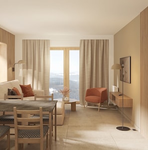 Basic Apartment, Balcony, Valley View | Living area