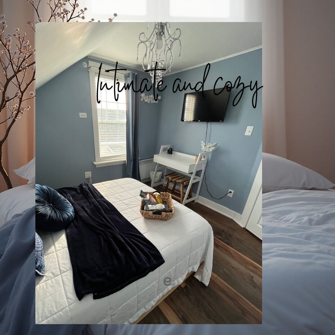 2 soverom, skrivebord, strykejern/-brett og wi-fi (inkludert)