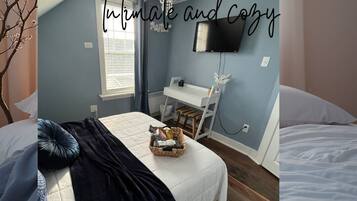 2 soverom, skrivebord, strykejern/-brett og wi-fi (inkludert)