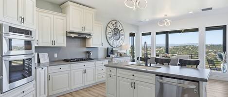 Microwave, oven, stovetop, dishwasher