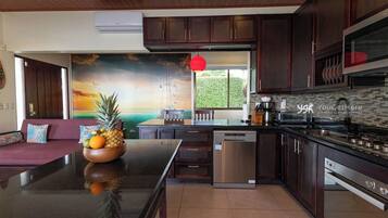 Microwave, oven, stovetop, dishwasher