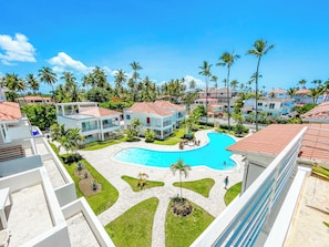 Superior Penthouse, 3 Bedrooms, Kitchen, Pool View | Balcony view - KORALES BEACH APARTMENTS (Punta Cana)