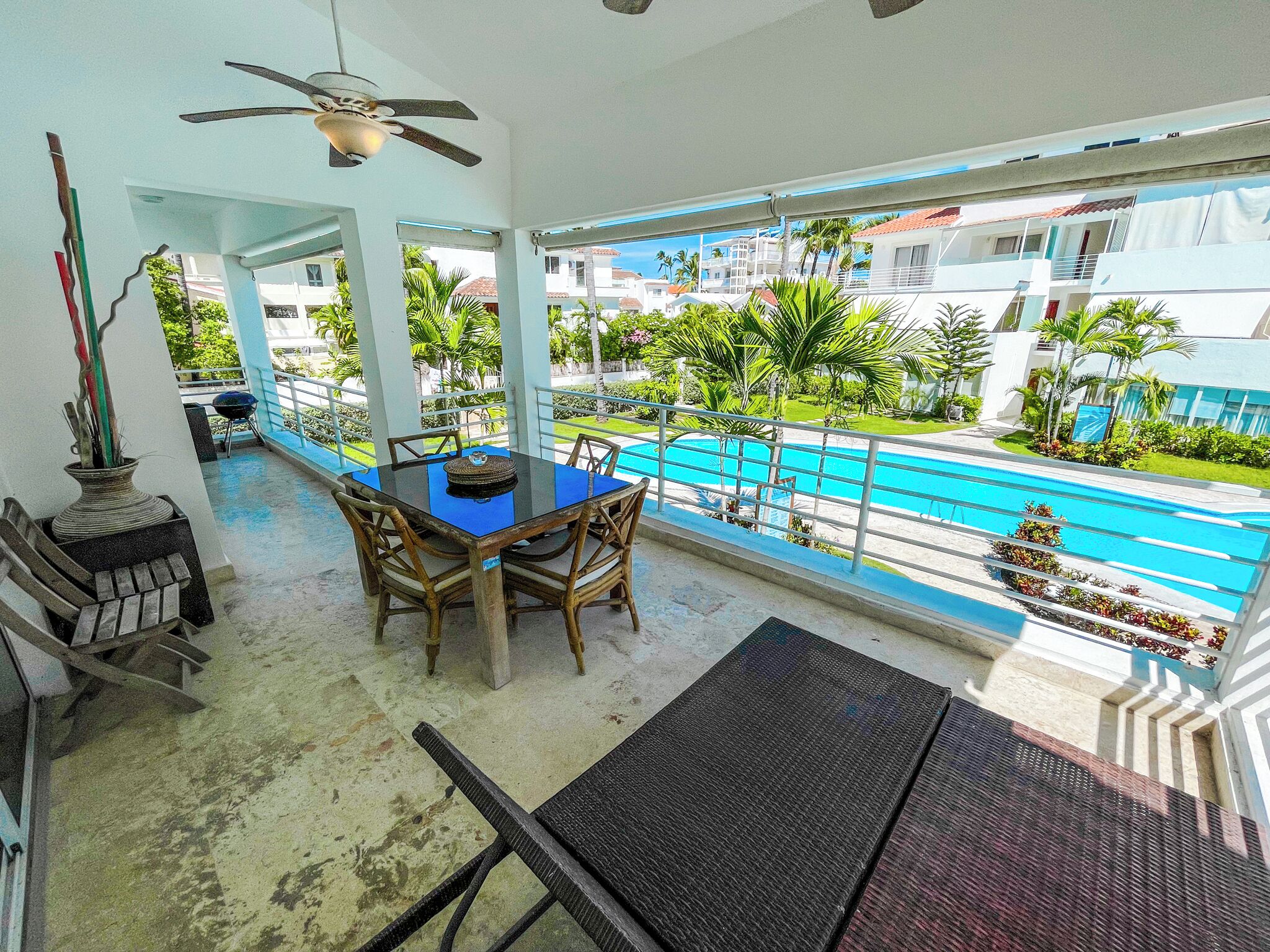 Comfort Villa, 2 Bedrooms, Balcony, Pool View | Balcony view