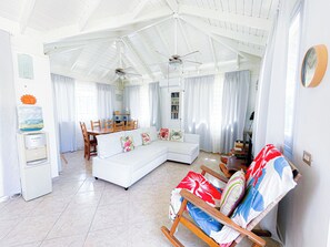 Villa Supérieure, 2 chambres, terrasse, côté jardin | Draps en coton égyptien, literie de qualité supérieure