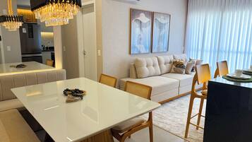 Premium Apartment, Balcony, City View | Living area