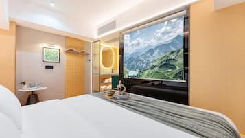 Chambre simple de style japonais, 1 trÚs grand lit, salle de bains privée | Literie de qualité supérieure, minibar, décoration personnalisée