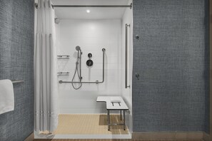 Studio Suite, 1 King Bed, Mobility Accessible (Walk in Shower) | Bathroom - Candlewood Suites Chatham South by IHG (Chatham)