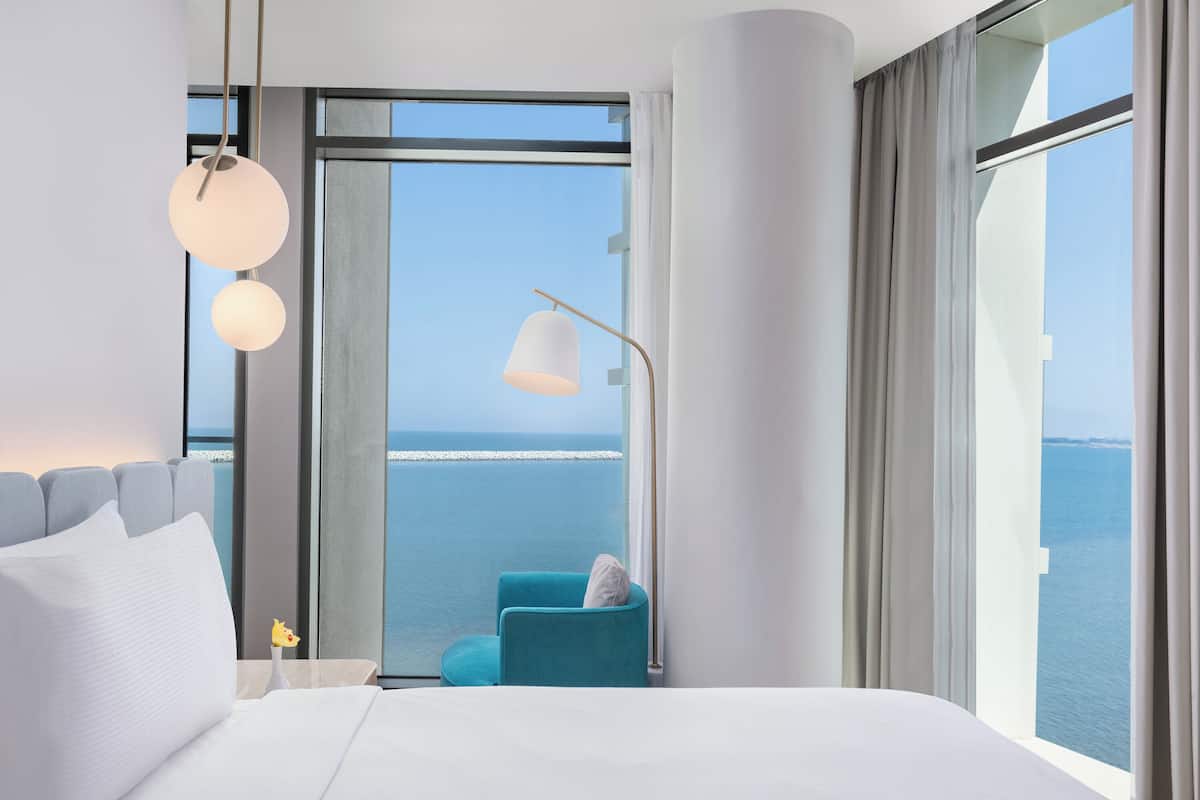 スイート 1 ベッドルーム シービュー | エジプト綿のシーツ、高級寝具、羽毛の掛け布団、ミニバー