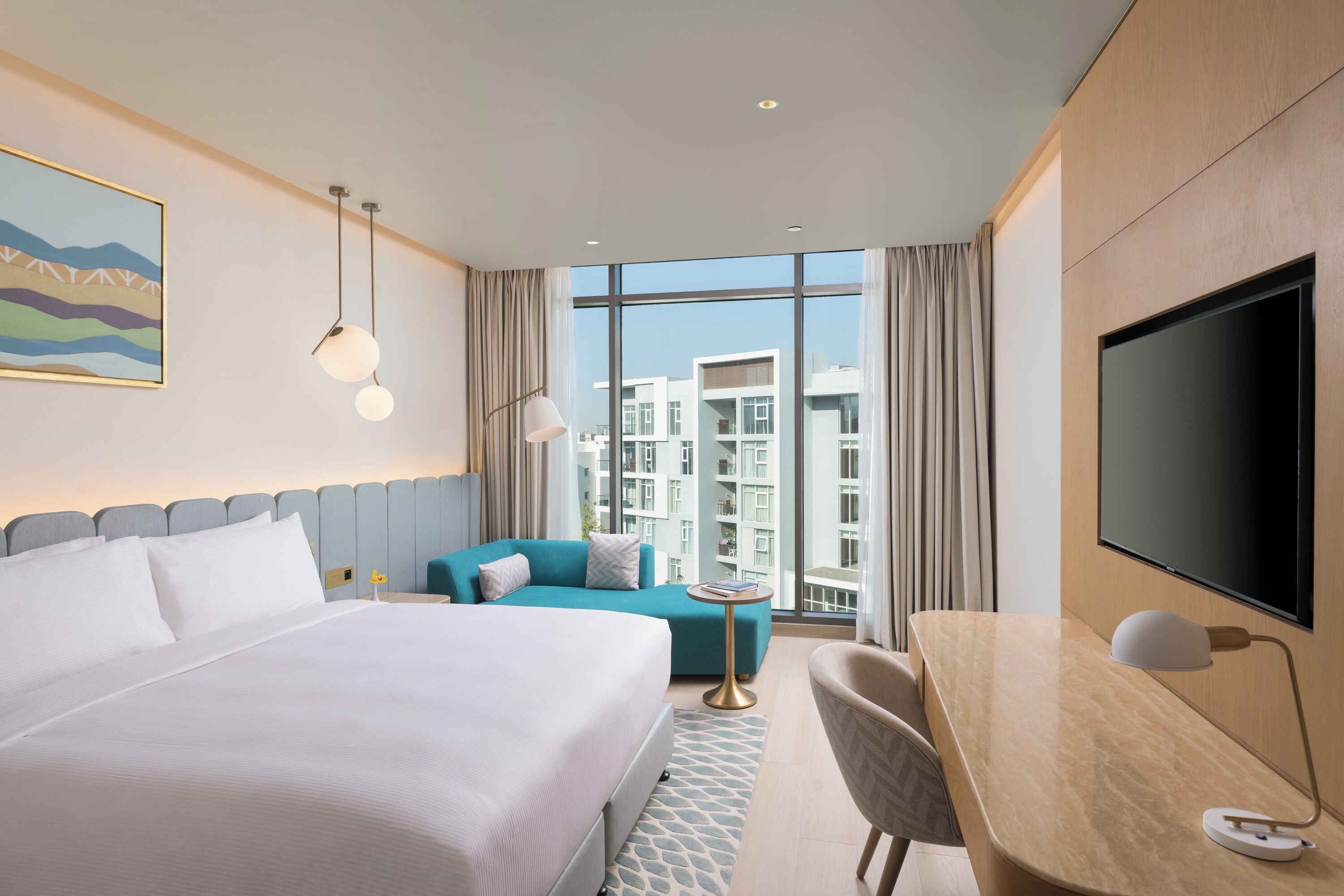 Egyptian cotton sheets, premium bedding, down comforters, minibar