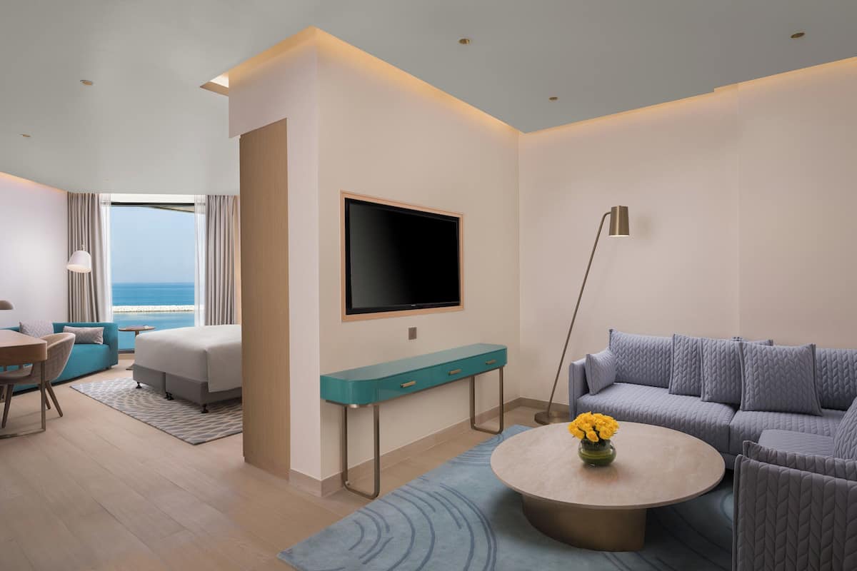 Suite, 1 chambre, vue mer | Draps en coton égyptien, literie de qualité supérieure