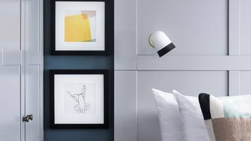 Egyptian cotton sheets, premium bedding, down comforters, minibar