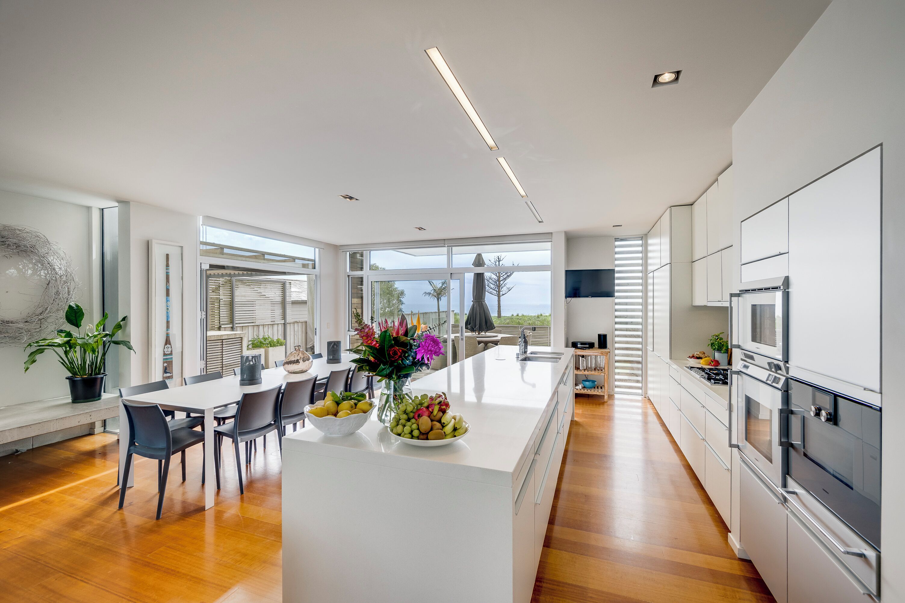 Fridge, microwave, dishwasher, toaster