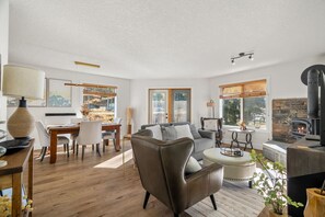 TV, fireplace, video games