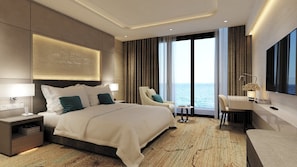 Hochwertige Bettwaren, Betten mit Memory-Foam-Matratzen, Minibar