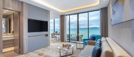 Premium bedding, memory-foam beds, minibar, in-room safe