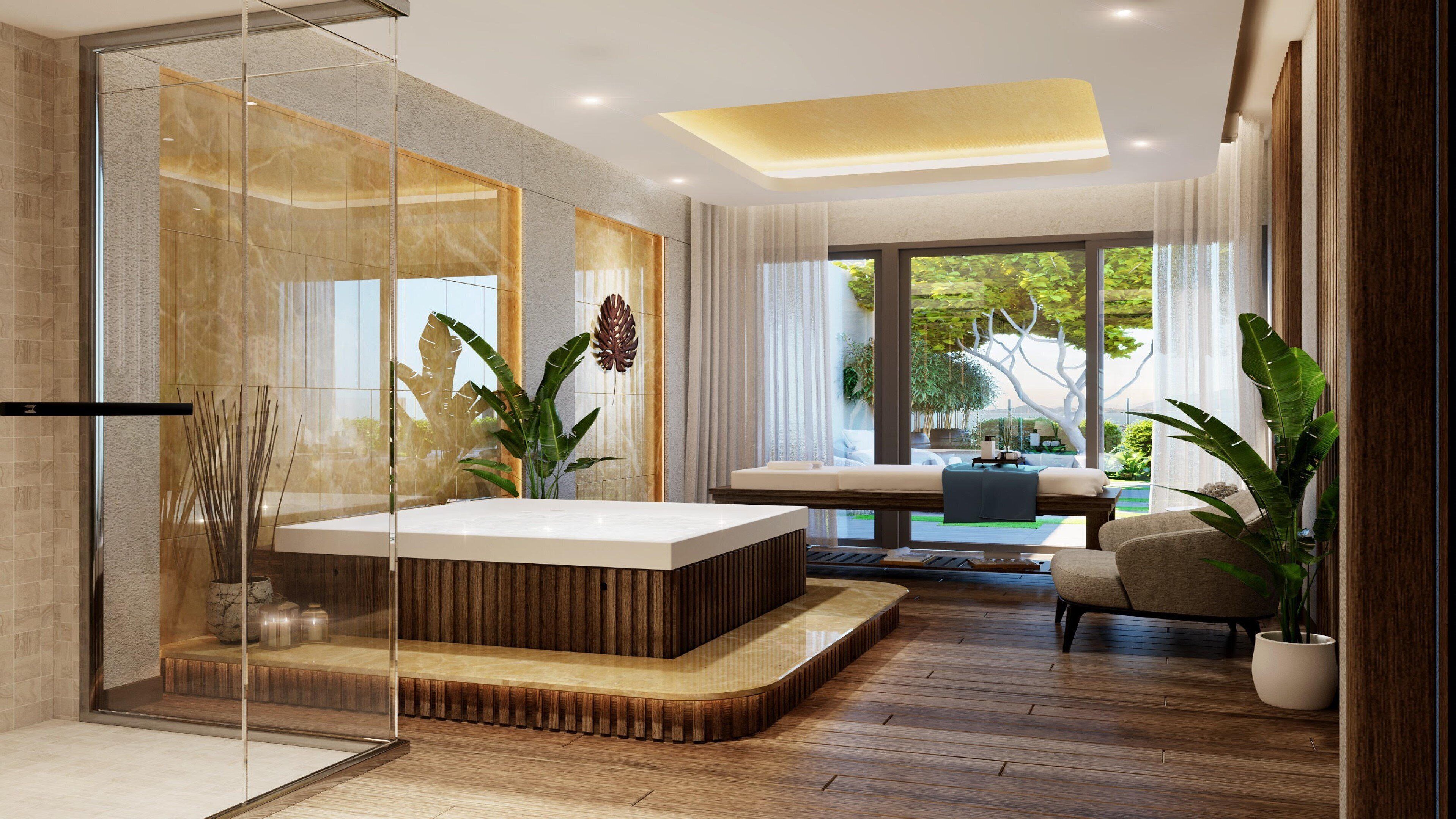 Sale per trattamenti di coppia, sauna, vasca idromassaggio, bagno turco