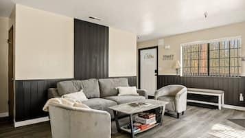 Televisión y chimenea