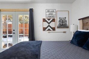 1 bedroom, desk, iron/ironing board, WiFi - Modern Chic Spruce Retreat - Hot Tub + AC + Pets (Big Bear)