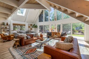 TV, fireplace, video games, table tennis