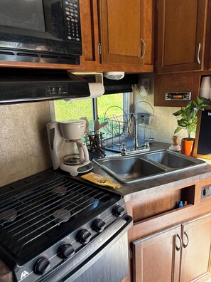 Microwave, oven, stovetop