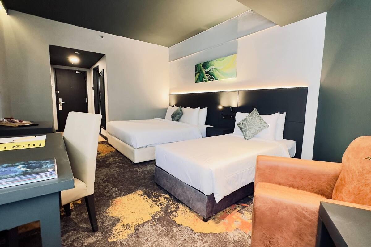 Premier Room, Multiple Beds | Premium bedding, in-room safe, desk, blackout drapes