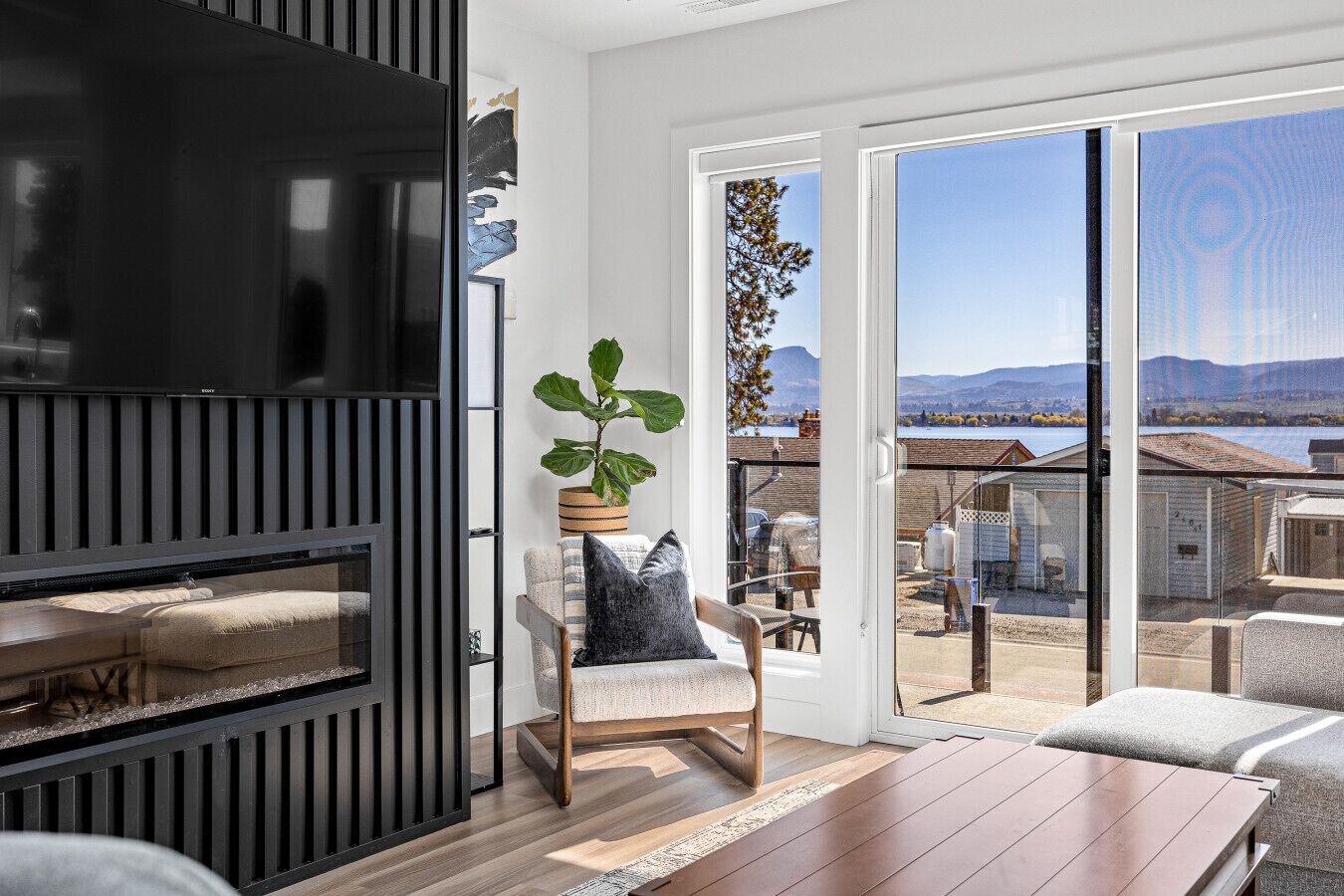 Télévision, cheminée