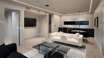 تلفزيون، مدفأة، ستيريو