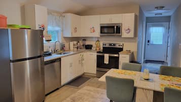 Microwave, stovetop, dishwasher
