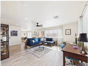 TV, ping pong, books
