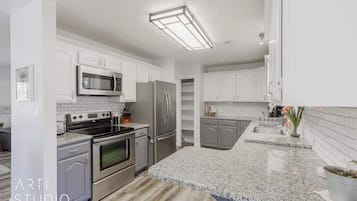 Microwave, oven, stovetop, dishwasher