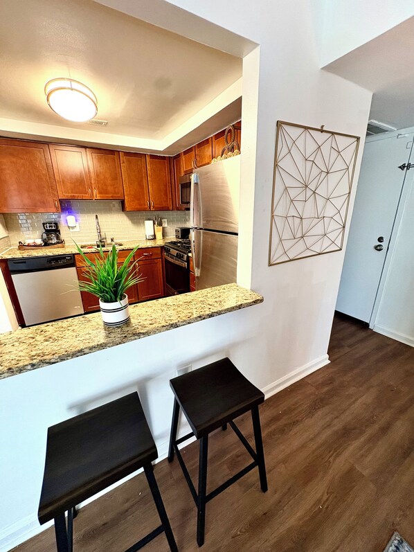 Microwave, oven, stovetop, dishwasher