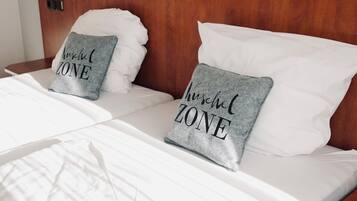 Comfort Quadruple Room, 2 Double Beds, Smoking, Park View | Egyptian cotton sheets, premium bedding, down comforters