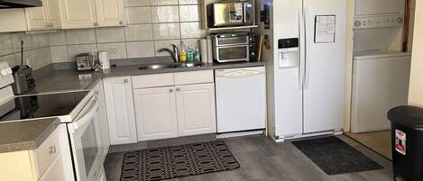 Microwave, oven, stovetop, dishwasher