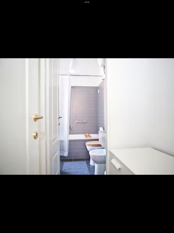 Dusche, Haartrockner, Bidet, Handtücher