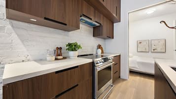 Fridge, oven, stovetop, dishwasher